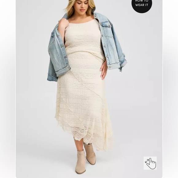 torrid Dresses & Skirts - Maxi Asymmetrical Lace Skirt NWT